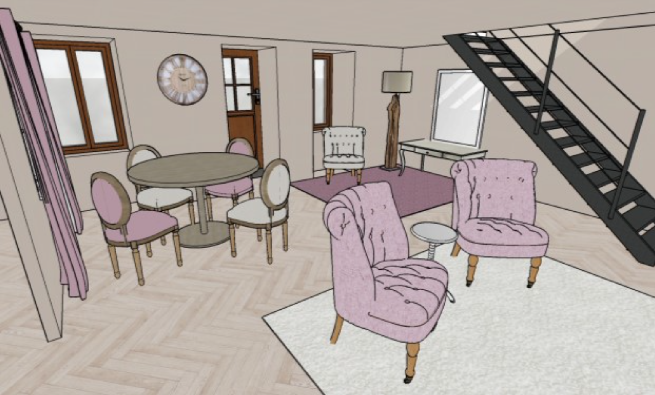 Vue du studio en 3D