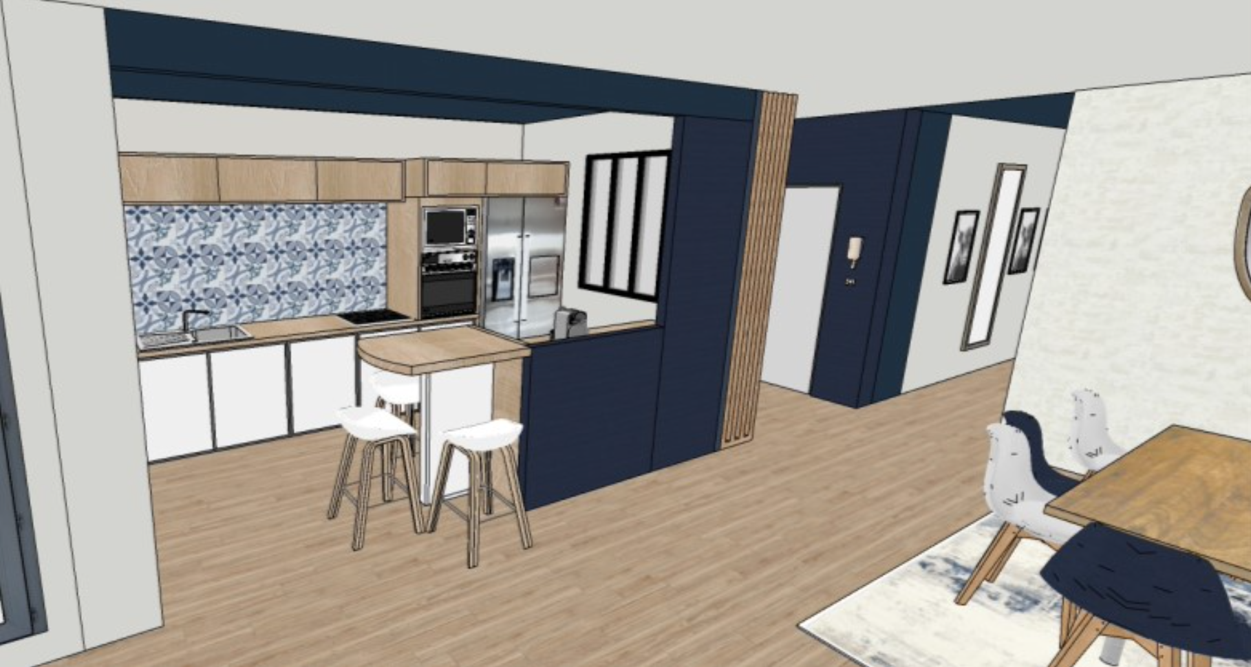 Appartement au Puy-en-Velay projection 3D