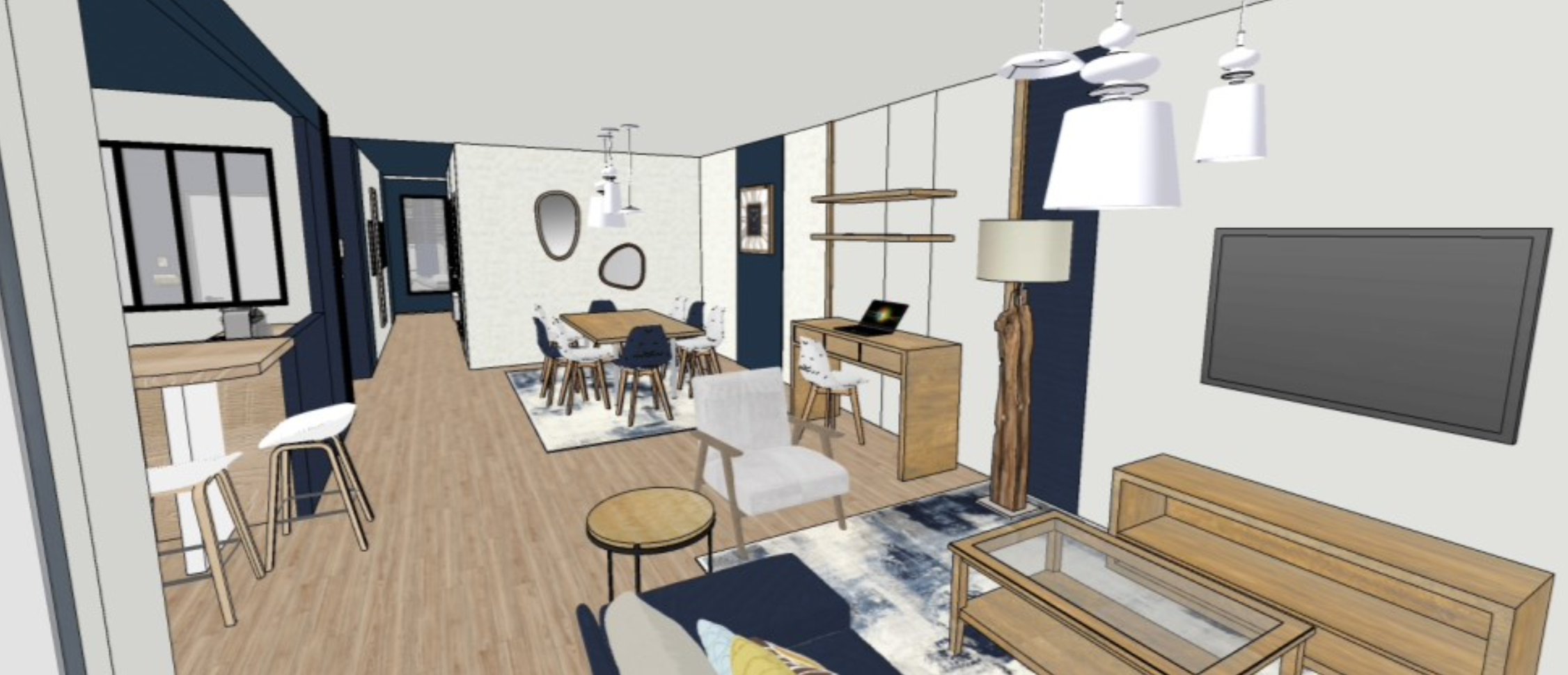 Appartement au Puy-en-Velay projection 3D