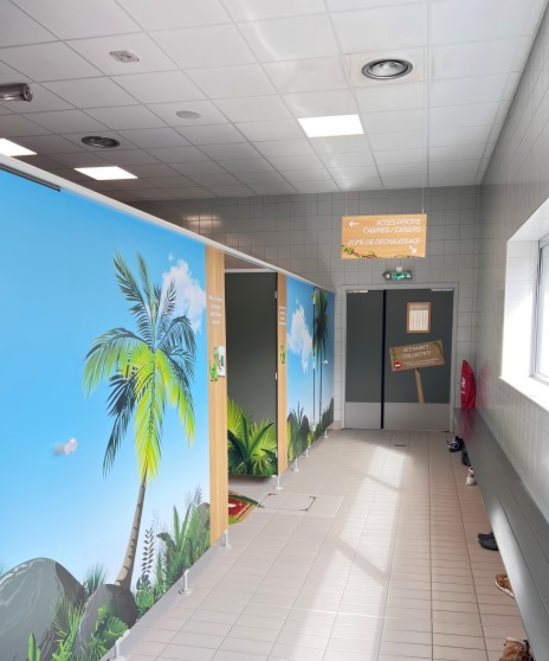 Accès vestiaire après travaux