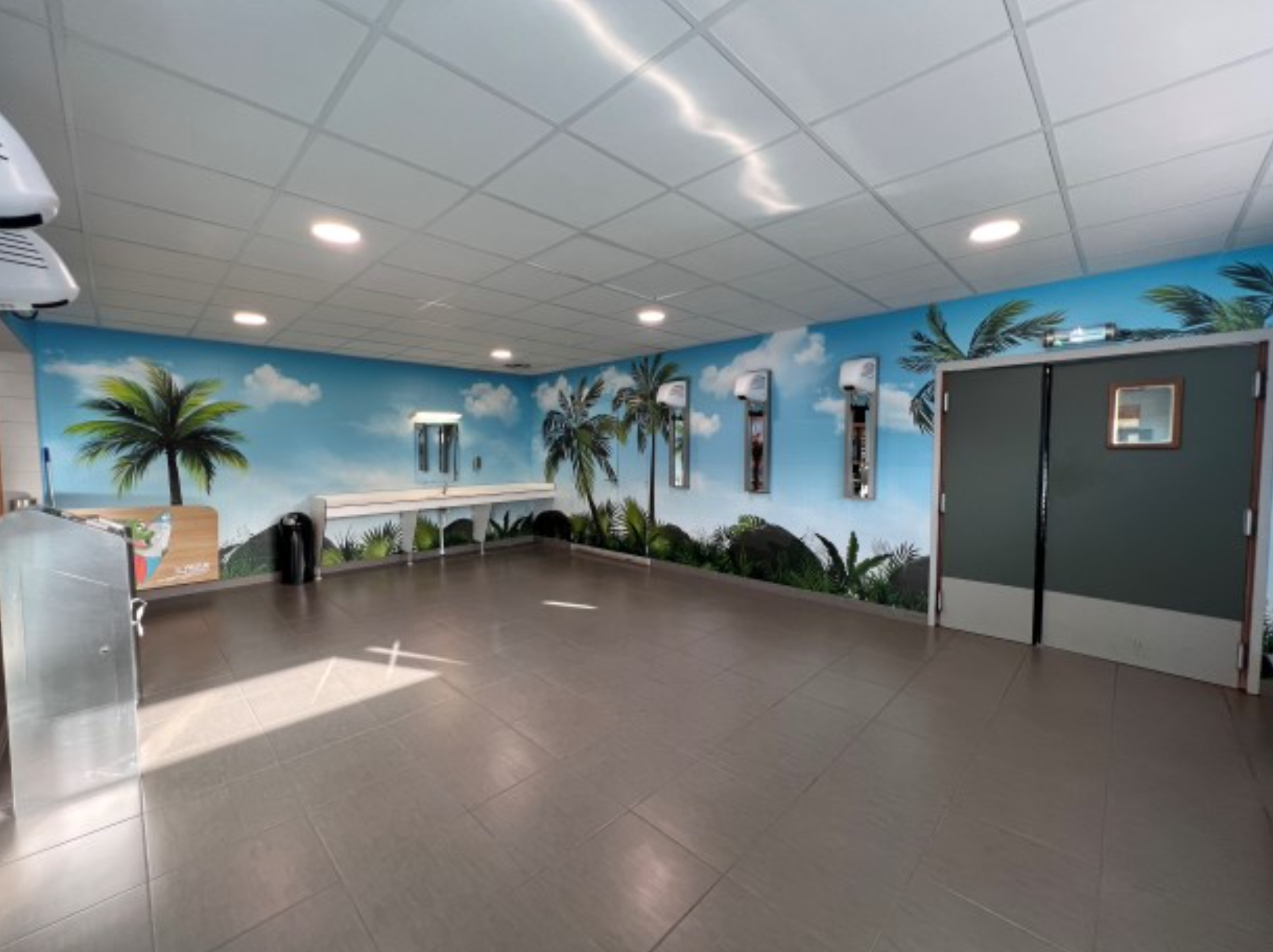 Accès vestiaire après travaux