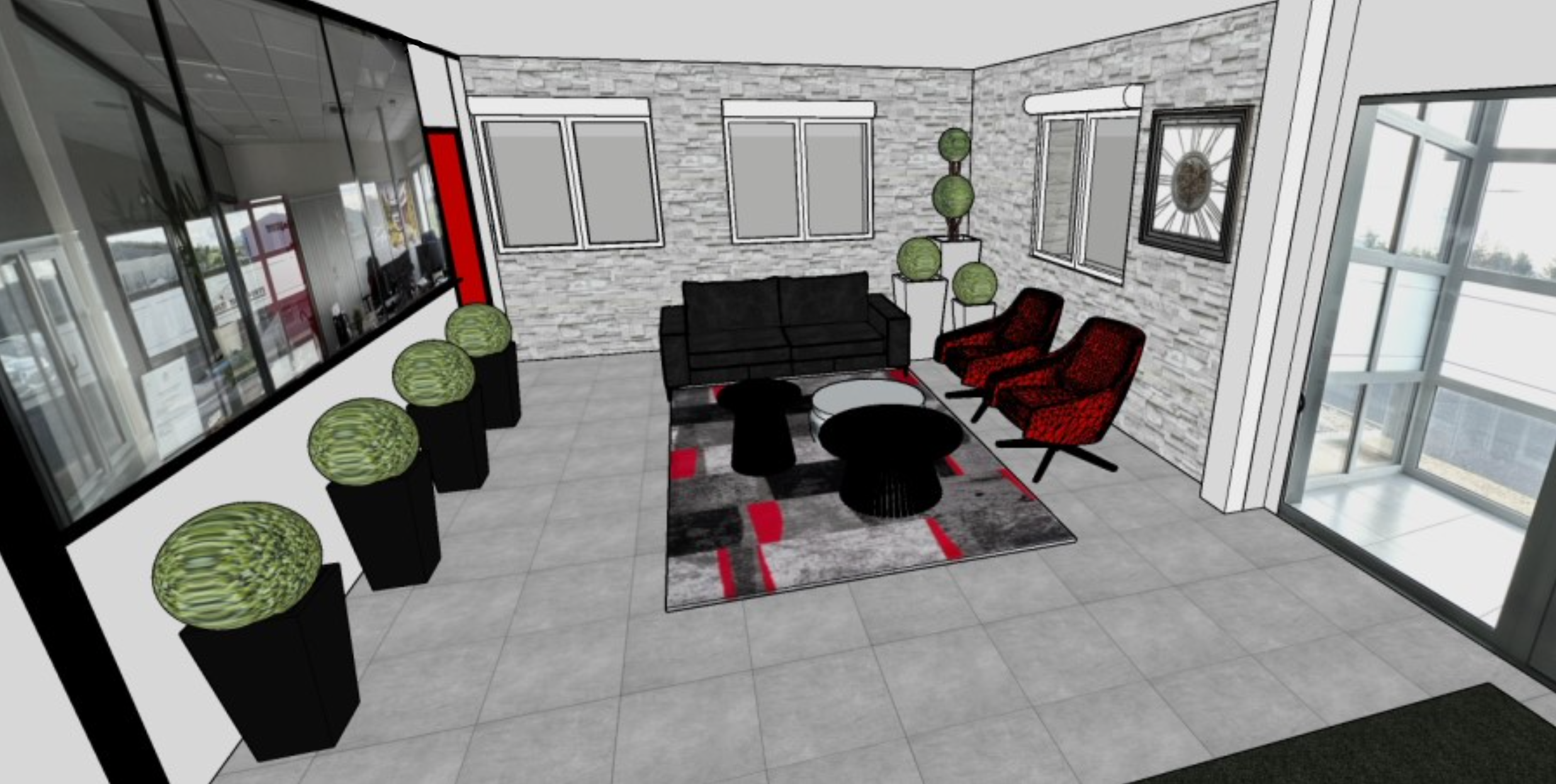 Projection 3D Multi transports