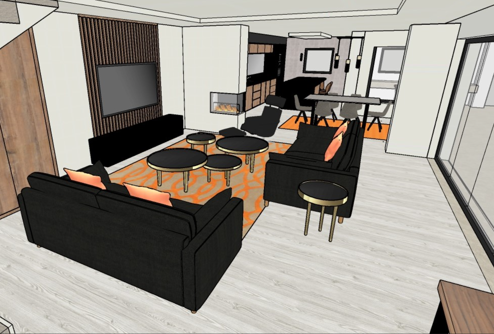 Villa comtemporaine Grimaud projection 3D